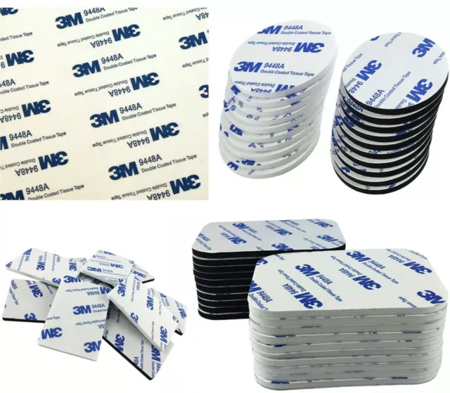 3M EVA Foam Pads BLACK & WHITE Self Adhesive DOUBLE SIDED Mounting STICKY TAPE