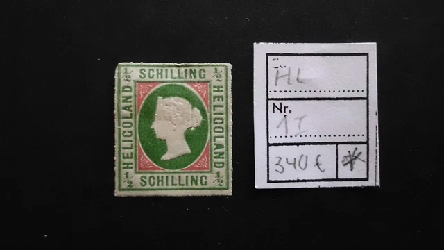 Altdeutschland  Heligoland  Victoria 1867 Mi 1  Gummi mit Falz KW 340