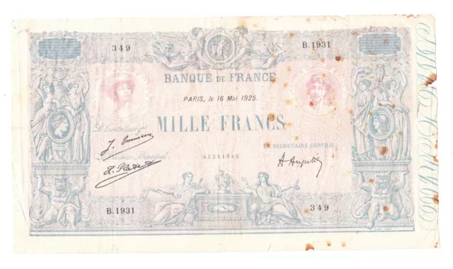 France Billet de 1000 francs