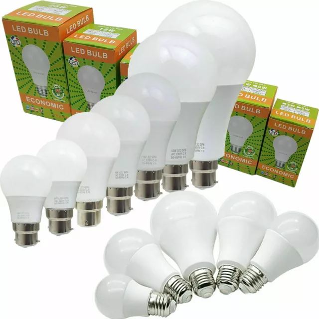 LED Round Golf Light Bulbs GLS Energy Saving Screw B22 E27 Bulbs Cool/Warm White