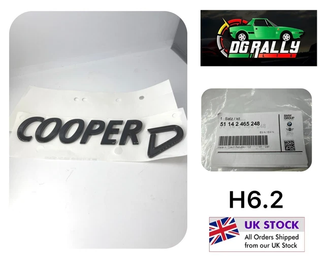 Mini Genuine Lettering GENUINE MINI COOPER F54 F55 F56 F57 F60 R55 R56 Lettering COOPER D ...