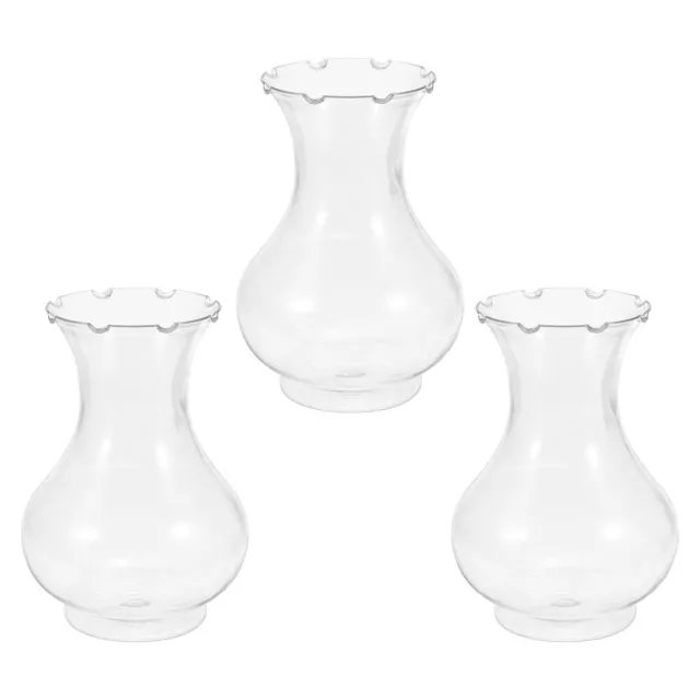 Clear Bulb Vases, 3 Pack Bulb Vase Small Vases Decorative Bud Flower Vase