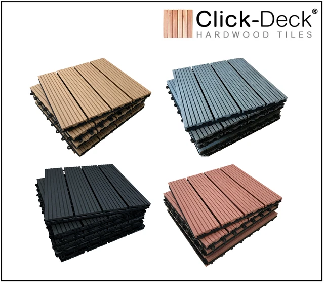 CLICKDECK COMPOSITE Decking Tiles Interlocking Deck Tile Patio