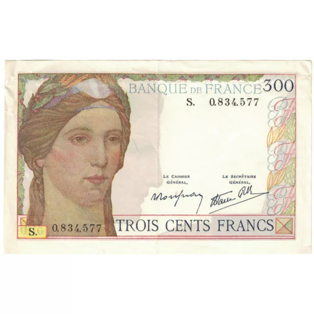 [#609680] France, 300 Francs, Cérès et Mercure, 1939, 1939-02-09, TTB, Fayette:2