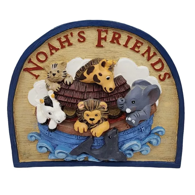 Vintage Figi Graphics Inc 1995 "Noahs Friends" 3D Noahs Ark Wall Plaque