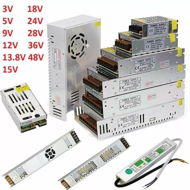 Universal DC Regulated Switching Power Supply 5V/9/12/13.8/15/18V 24V 36V 48V