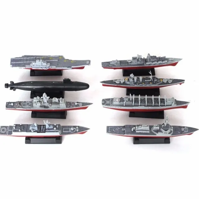 Complete 8pcsset of 4D Battleship Aircraft Carrier Submarine Model Kit