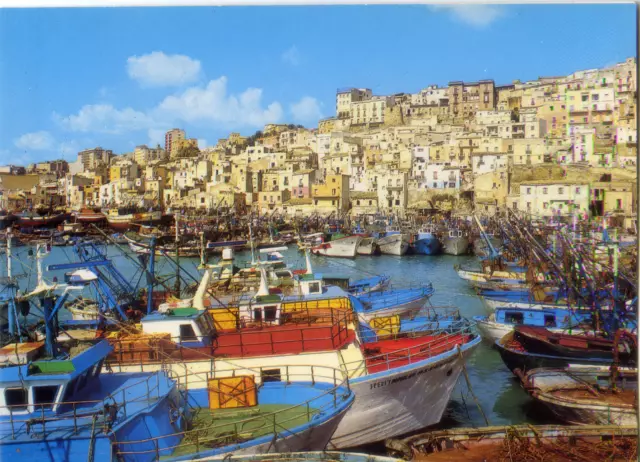 Cartolina Sciacca Panorama e Porto - Italcards Bologna