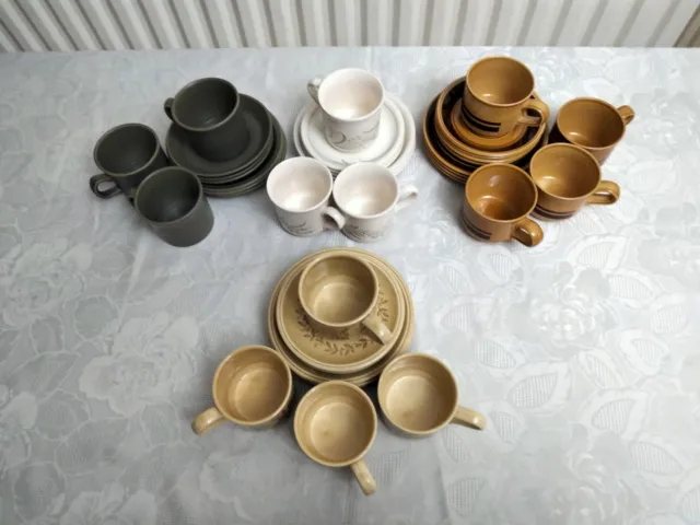 14 x Retro Cups/Saucers/T Plates Trios Matching Cafes/Weddings/Parties/Props