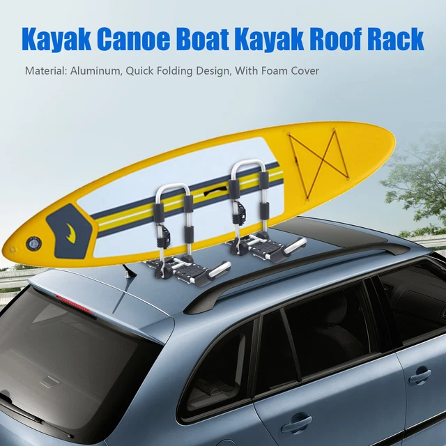 Kayak Trailer 2-Pair J-Bar Kayak Roof Rack System Heavy-Duty