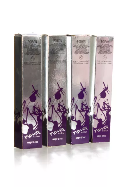 4 x Delorenzo Nova Permanent Hair Colour 60g