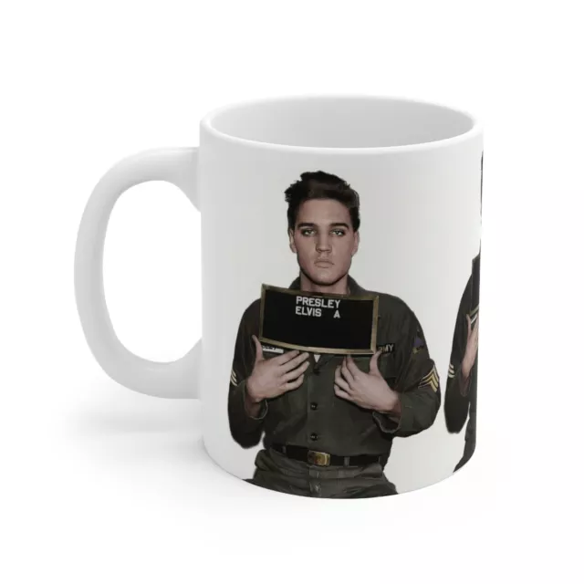 Elvis Presley Mugshot Coffee Mug 11oz | Magnificent 1960 Army Mug Shot | NEW