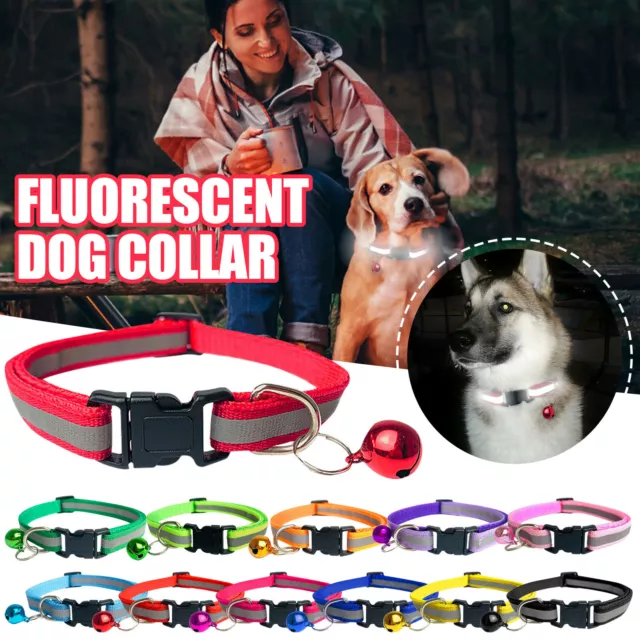 Cat Collar Quick Release Reflective Kitten Safety Breakaway Adjustable with Bell