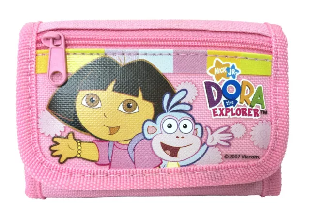 Dora the Explorer Kids Tri-Fold Wallet Coin Holder Bag [Pink]