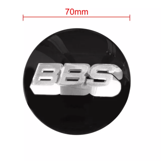 4x Schwarz Rot 70MM Auto Nabendeckel Aufkleber Radkappen Emblem Sticker Für BBS