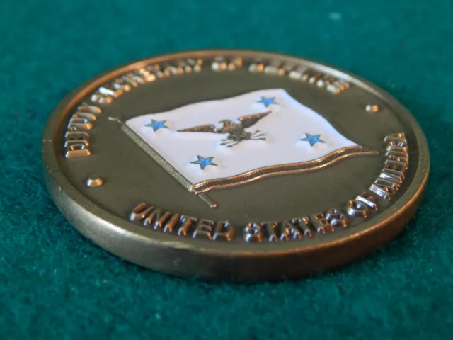 2000-2001 Deputy SECDEF Rudy de Leon Bronze 45mm Challenge Coin XLNT RP 3