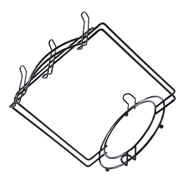 CREATCABIN Portafili In Legno Per Punto Croce, 2 Pezzi, Diametro 15 Cm, Con 20 Fori, Organizer Per Fili Da Ricamo - 2