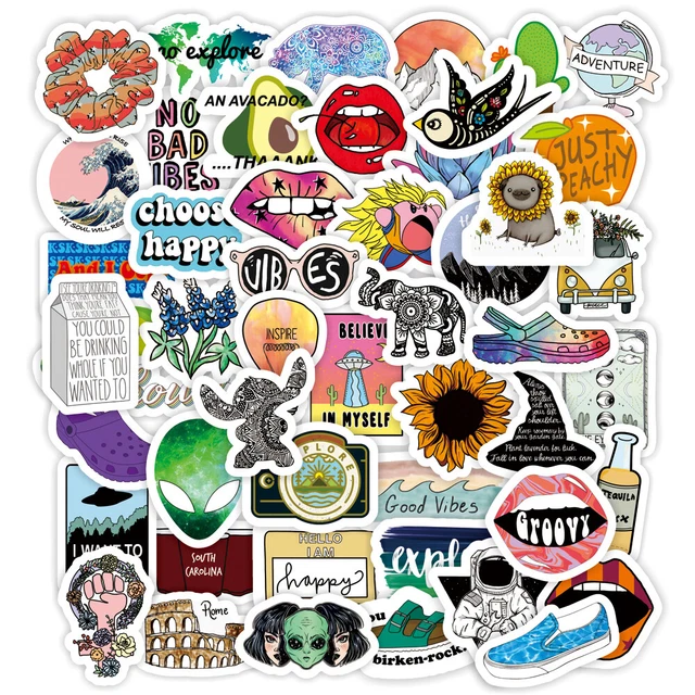 ⭐ 50 Stück Alien Space Style Aufkleber Matte Stickerbomb - Aufkleber