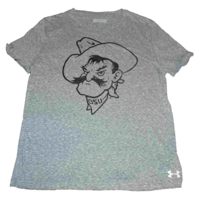 Oklahoma Stato Cowboys Ua Under Armour Donna Grigio Girocollo Triblend Maglia (M