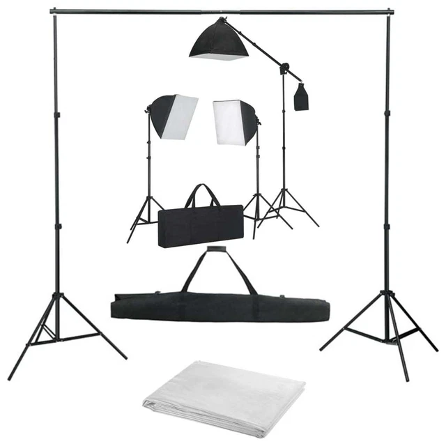 Kit Studio Fotografico con Luci Softbox e Fondale 5199397