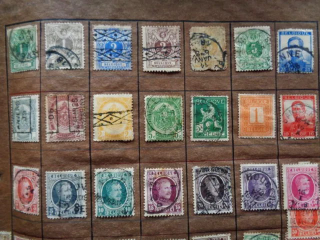 Altes Briefmarken Lot von Belgien - Viele Fotos - Timbres-poste de Belgique