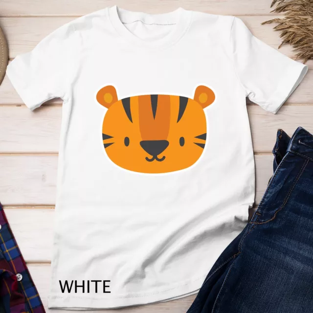 Cute Childrens Tiger Shirts for Kids Cartoon Tiger Face Unisex T-shirt