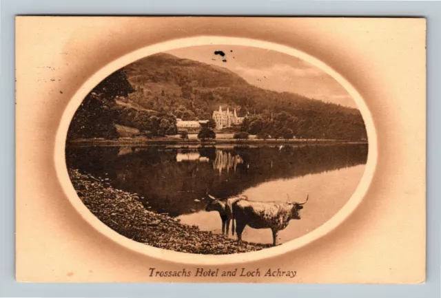 Trossachs Hotel, Loch Achray, Scotland United Kingdom Vintage Postcard