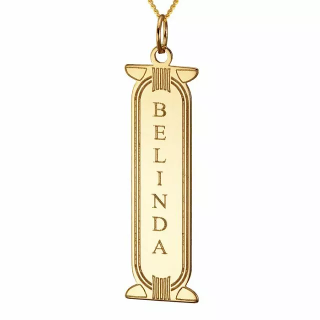 Personalised Egyptian Cartouche Hieroglyphic + English Name 9 ct Yellow Gold Personalised Egyptian Cartouche Hieroglyphic + English Name 9 ct Yellow Gold