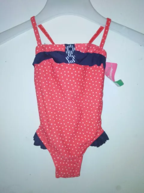 Bnwt Primark Young Dimension Red Mix Polka Dot Swimsuit 18-24 Months