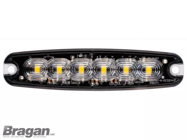 12v/24v Ambra Strobo Lampeggiante 6 LED Luci Recupero Guasto Lampada x1 Camion