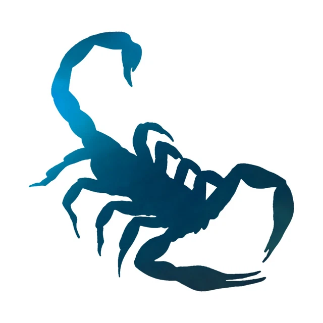 Scorpio Zodiac Decal - Scorpion Sticker - Select Chrome Color And Size 3