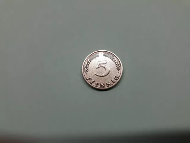 1,  5 Pfennig Münze Bank Deutscher Länder 1949 J Sehr gut erhalten, sehr selten