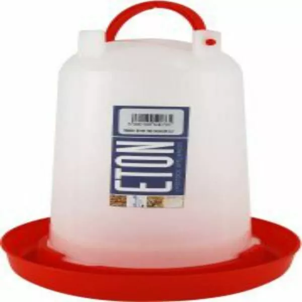 Eton Plastic Drinker with Handle 3L Locking Watering Station for Poultry Carry