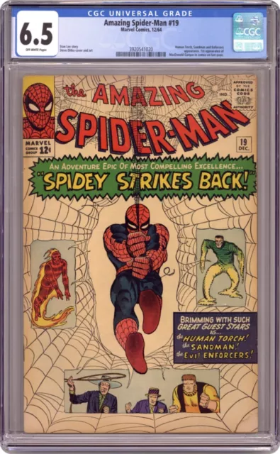 AMAZING SPIDER-MAN #19 CGC 6.5🥇1st APPEARANCE OF MACDONALD GARGAN=SCORPION🥇
