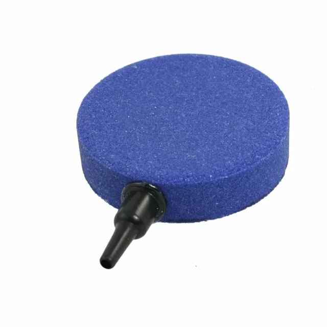 Aquarium Fish Tank Bubble Maker Blue Round Airstone 60mm x 15mm