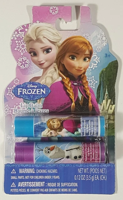 2pc Disney's Frozen Flavored Lip Balm Blueberry + Raspberry for kids fun movie