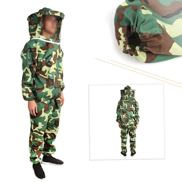 Chaqueta Pantalones Velo Abeja Vestido Protector Camuflaje Apicultura Traje Nailon Ropa
