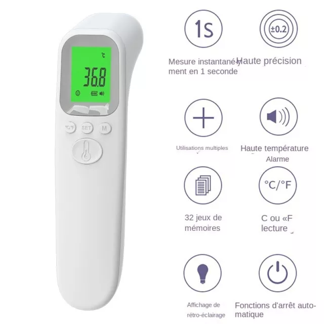 KKmier Thermometre Frontal Infrarouge sans Contact avec Affichage
