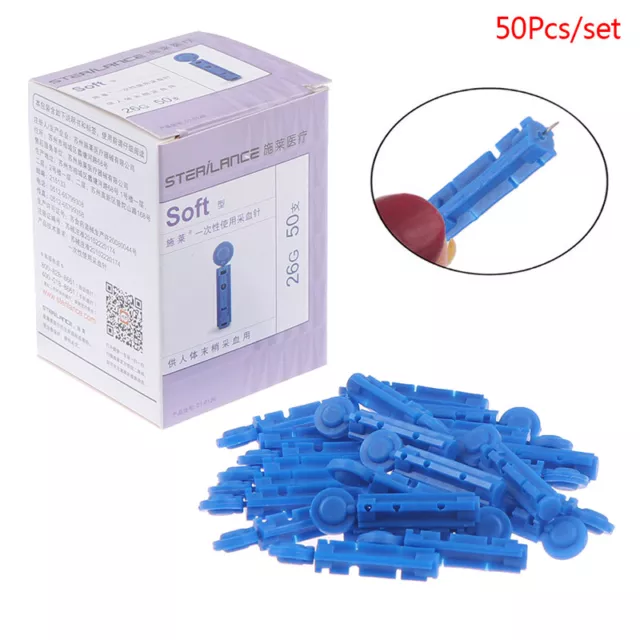 50Pcs 26G Soft Blood Glucose Medical Collecting Lancet Needles Diabetes TA;''