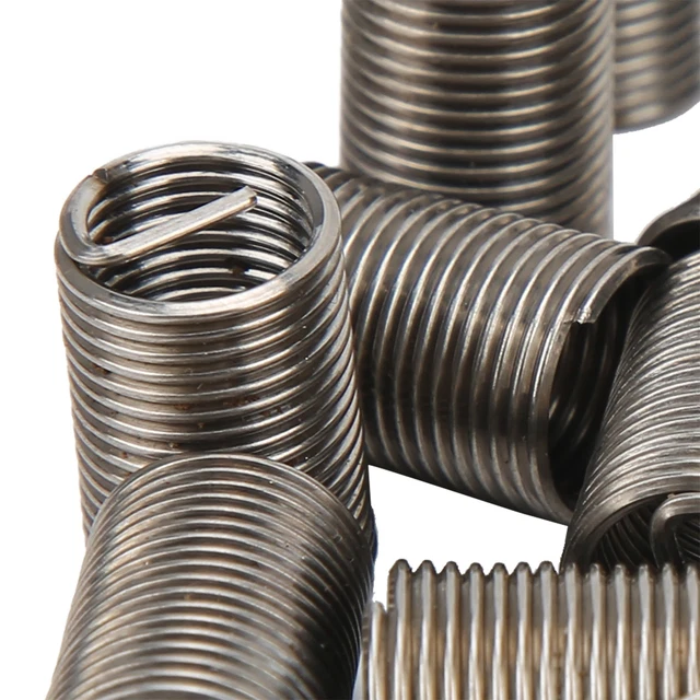 50Pcs Thread Repair Insert Kit M8x1x3D Wire Thread Insert Threaded Bushing