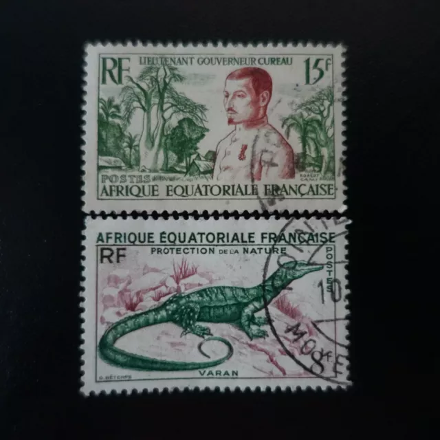 France French Equatorial Africa Colony Aef N°230/231 Obliterated