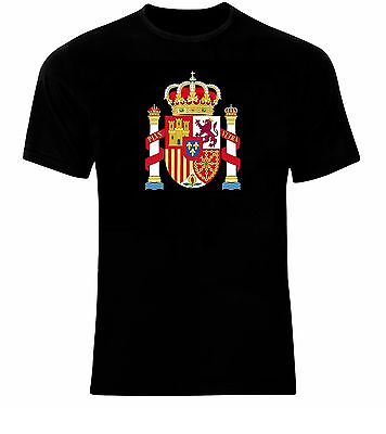 STEMMA delle braccia Spagna spagnolo Bandiera T-Shirt Tutte Le Taglie