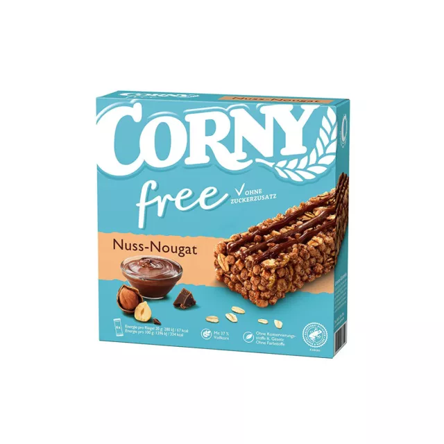 Corny Müsliriegel Free Nut Nougat Without Added Sugar 6x20g 120g