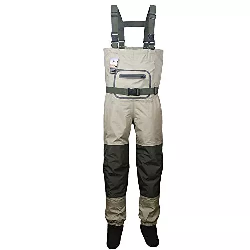 Fly Fishing Waders Breathable Stocking Foot Chest Waders for Men and