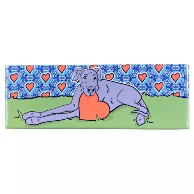 Blue Great Dane Valentines Day Hearts Magnet Holiday Gift Valentine Decor