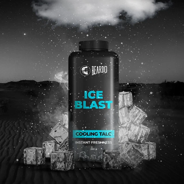 Beardo Ice Blast Talc powder for men INSTANT ICY COOLING Talcum Powder Men 250gm