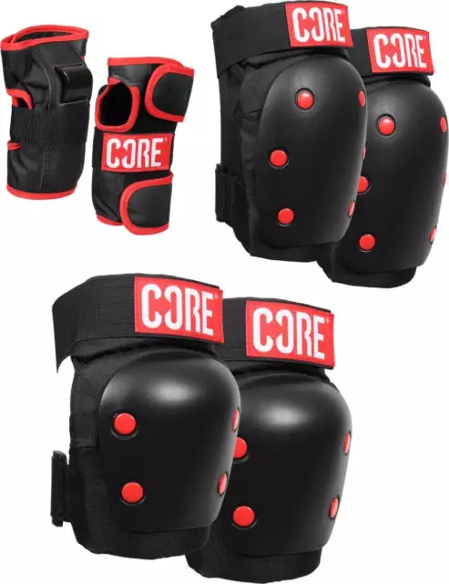 Core Triple Protecteurs Stunt Scooter Astuce Patins Rollers en Ligne Lot Noir M