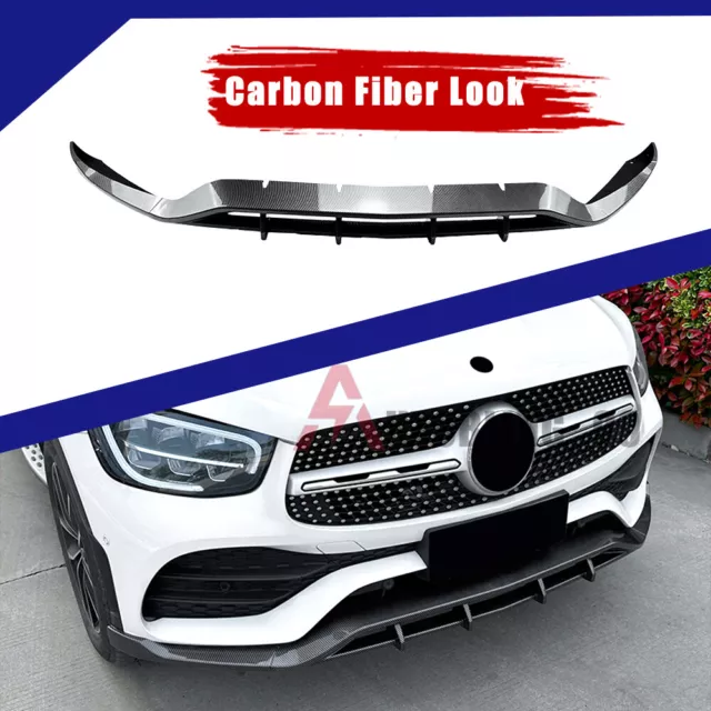 For Mercedes Glc C253 Coupe & X253 Suv Front Lip Splitter Carbon Style 2019-2022