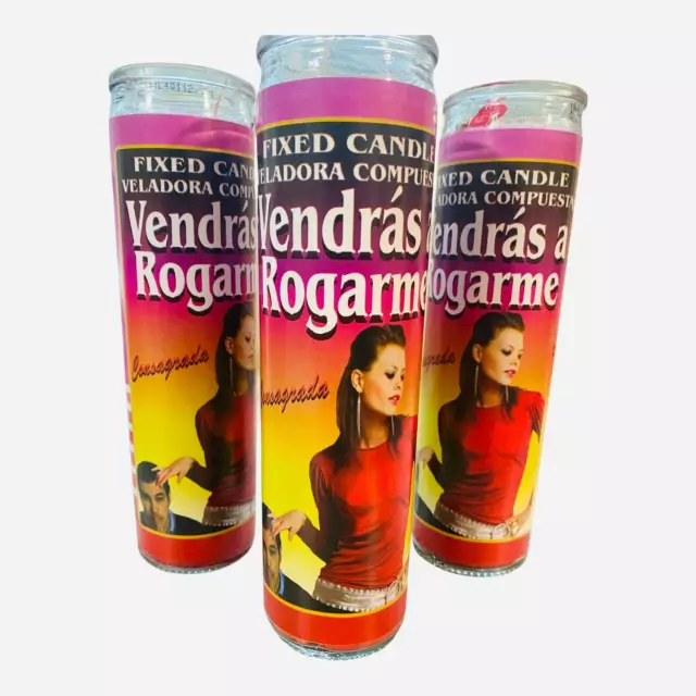 2x Vendras a Rogarme Veladora Preparada, You Will Come and Beg Me Fixed Candle