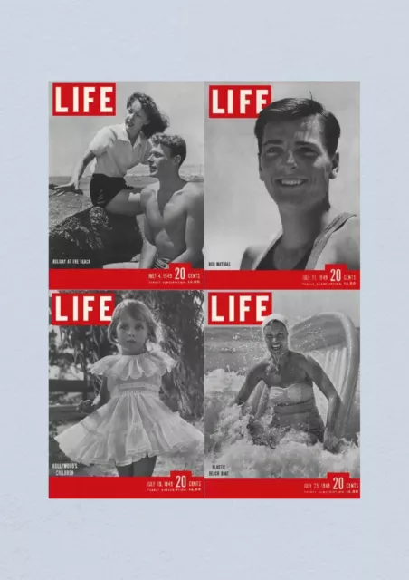 Life Magazine Lot of 4 Full Month of July 1949 4, 11, 18, 25